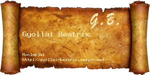 Gyollai Beatrix névjegykártya